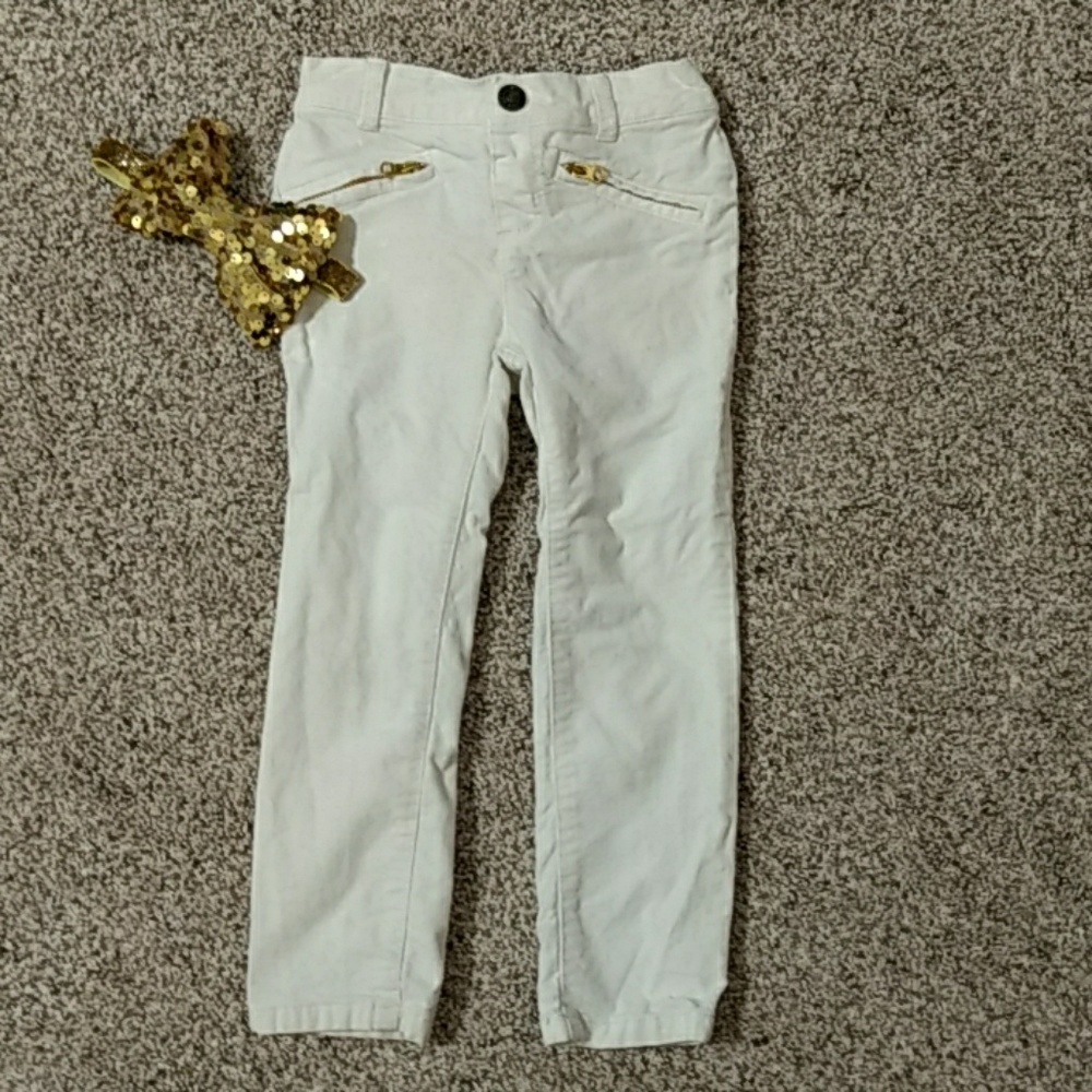 Crazy 8 girls velour pants white size 3T